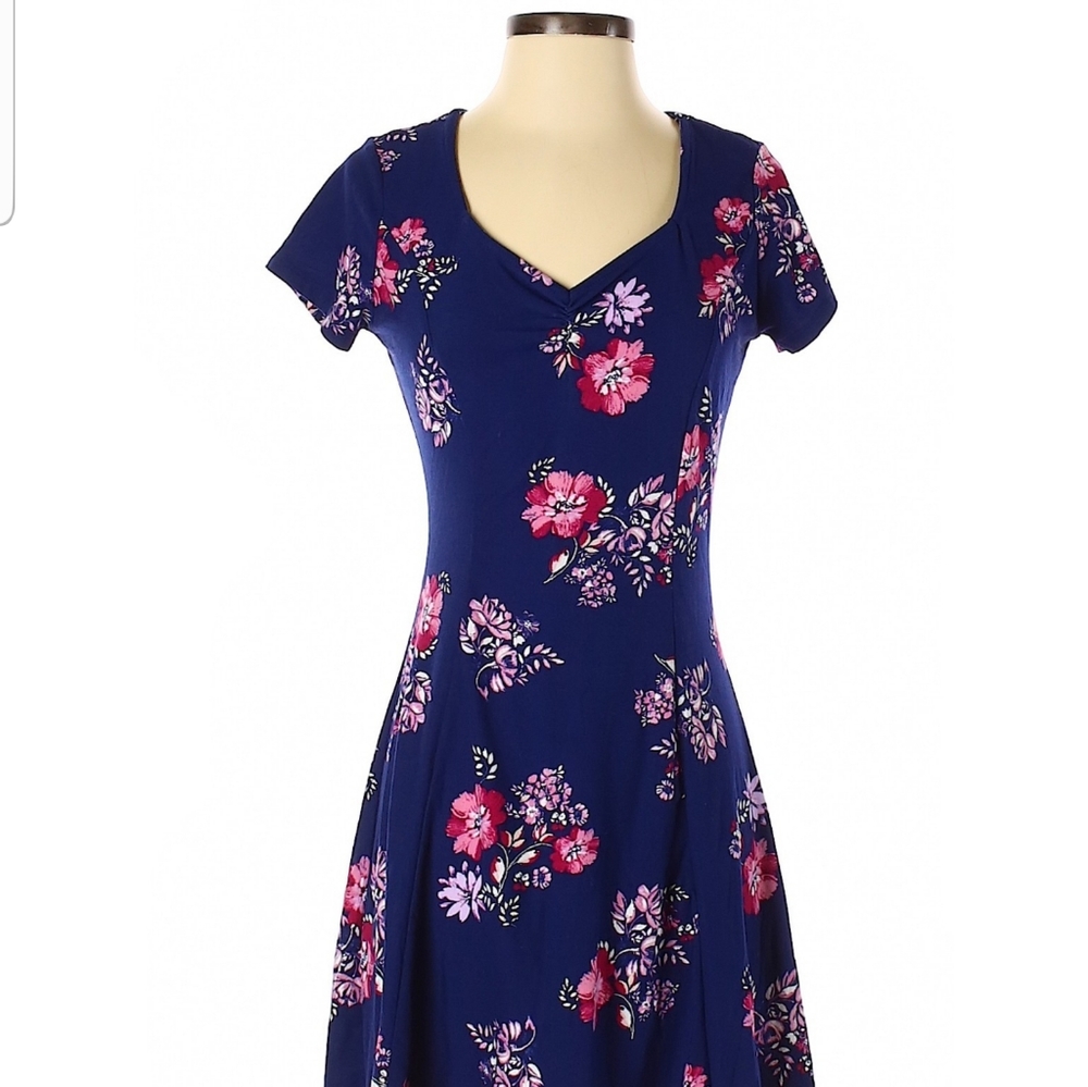 Pink rose casual dress